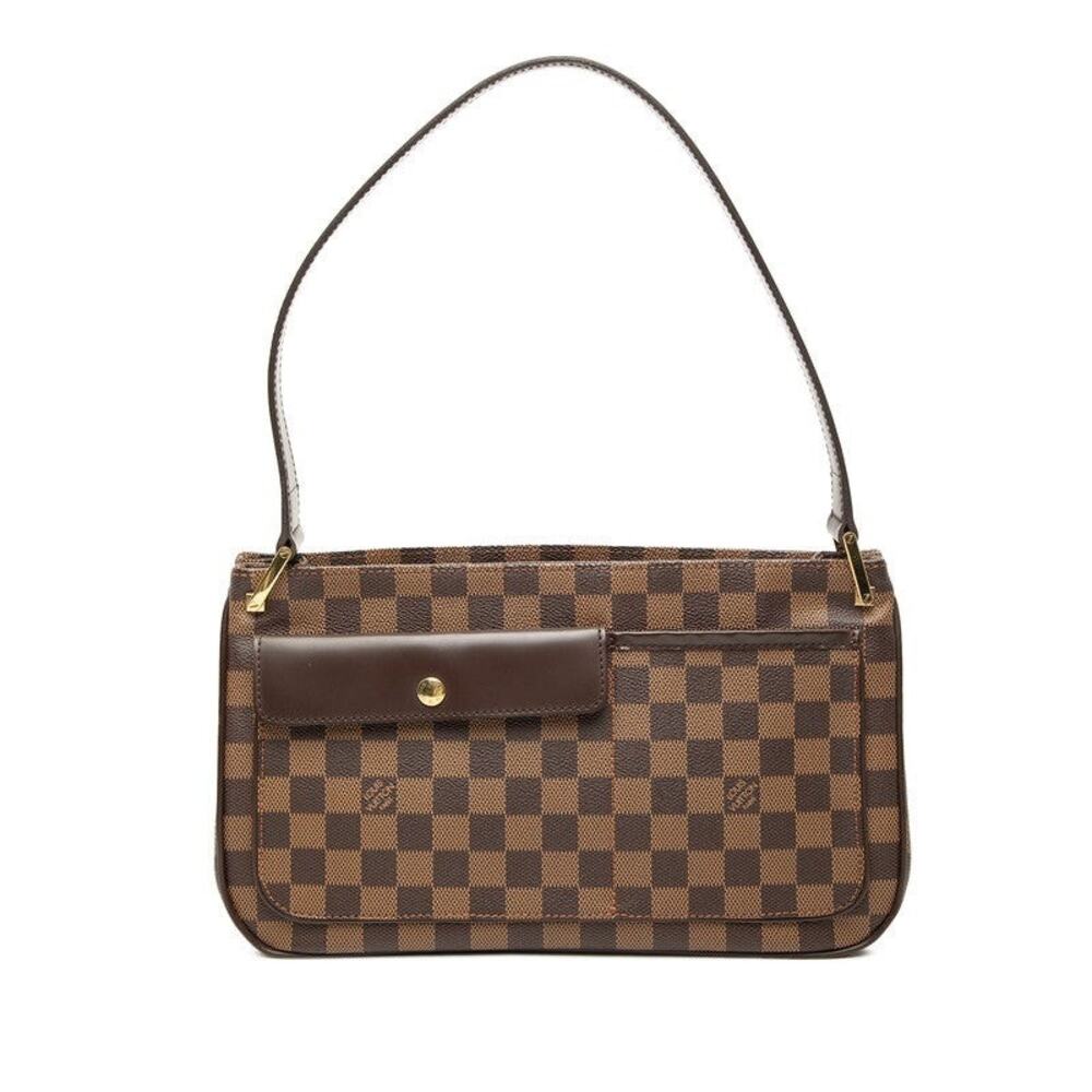 Louis Vuitton Damier Ebene Aubagne One Shoulder Bag Brown
